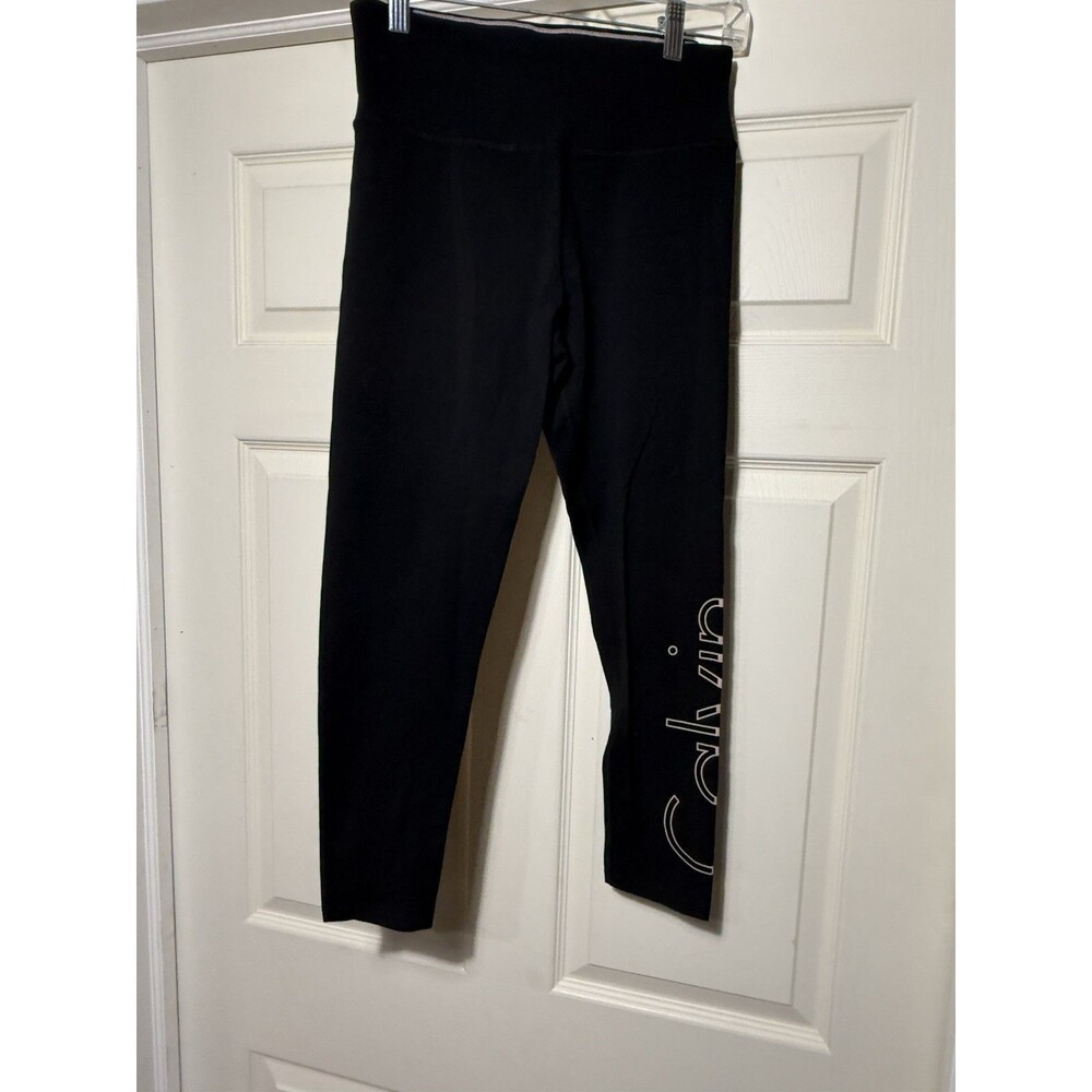 Black Calvin Klein Performance Logo Leggings Medium Stretch